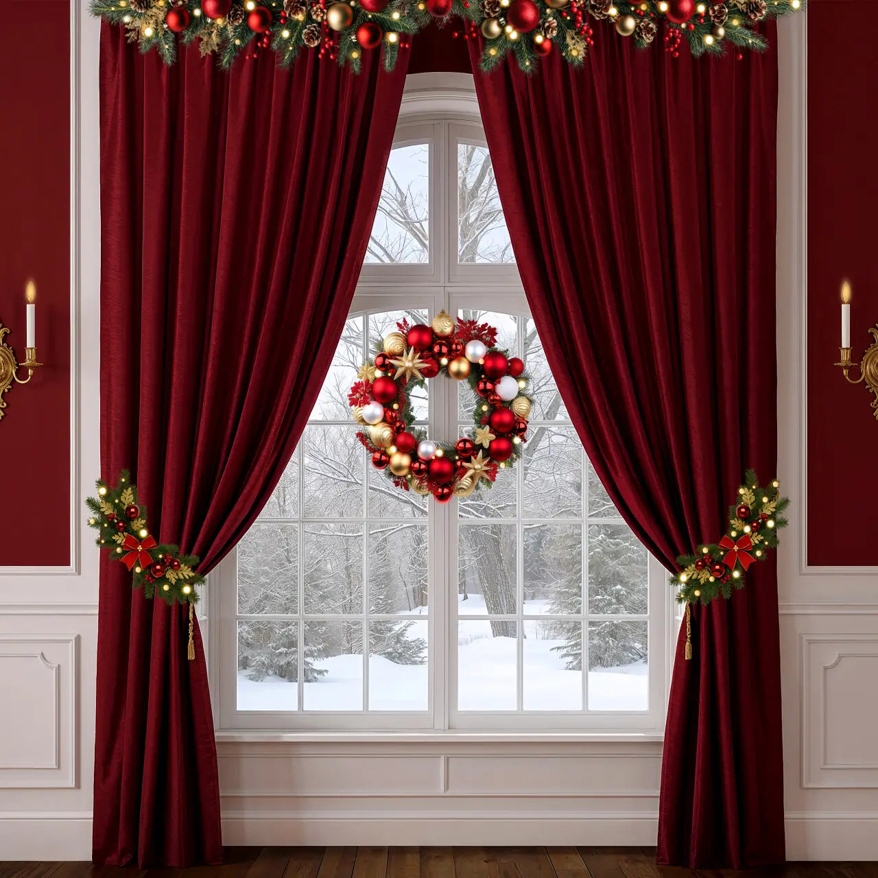 Red Christmas Window