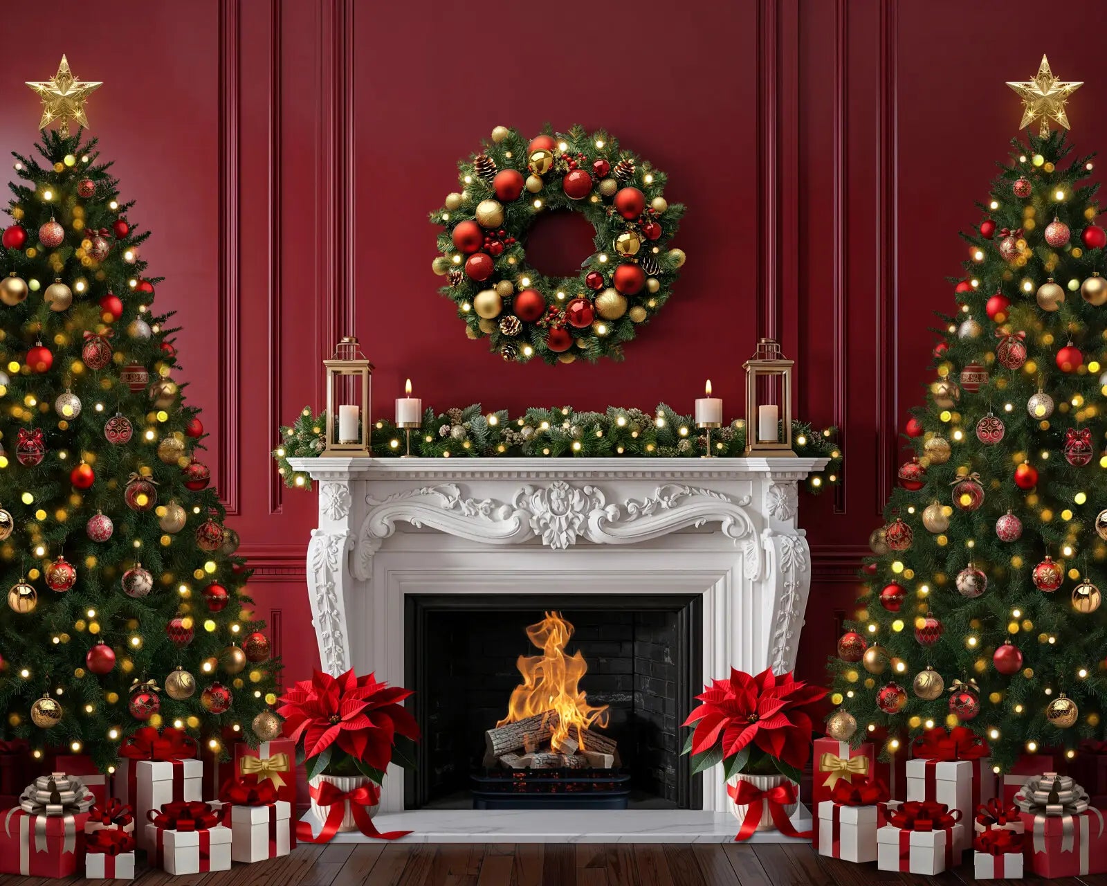 Red Christmas Room