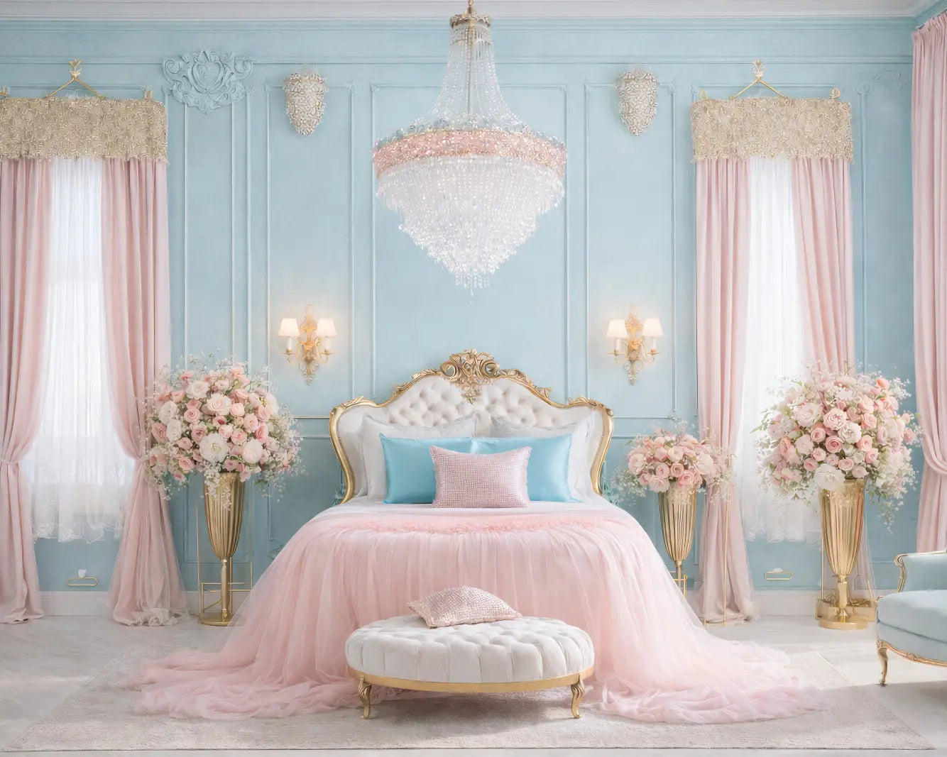 Elegant Pastel Bedroom