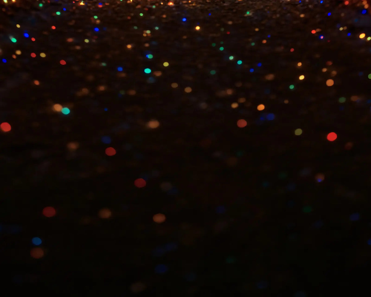 Multicolored Christmas Light Path Rubbermat Floor