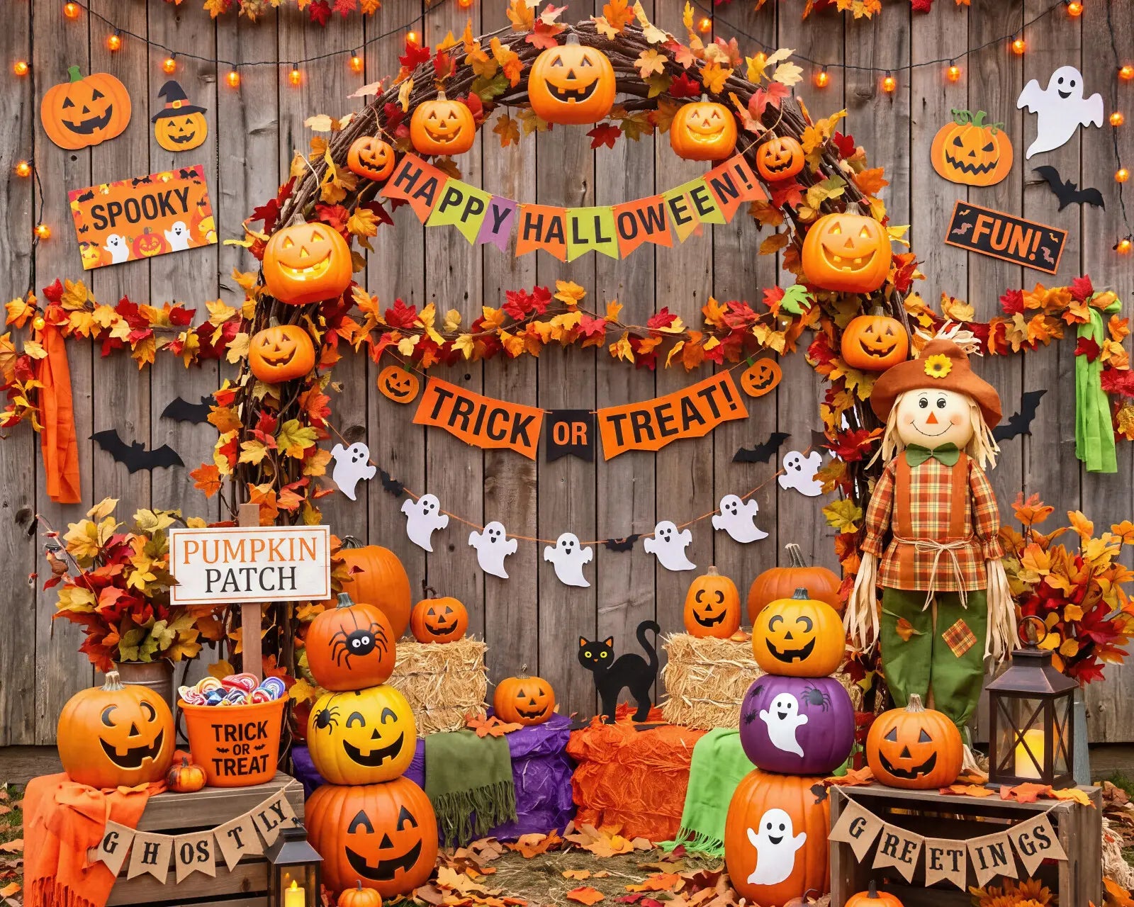 Laura Dark Fall Outdoor Halloween Display 5