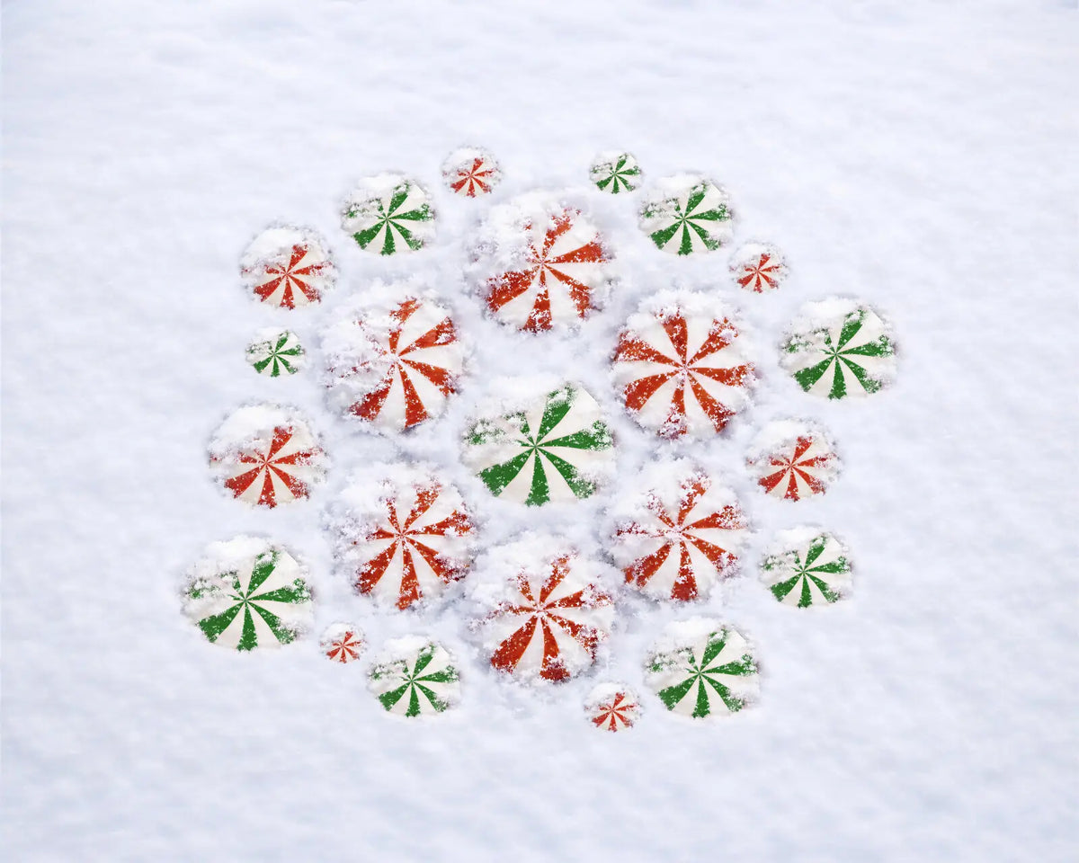 Green Red Peppermint Path Rubbermat Floor