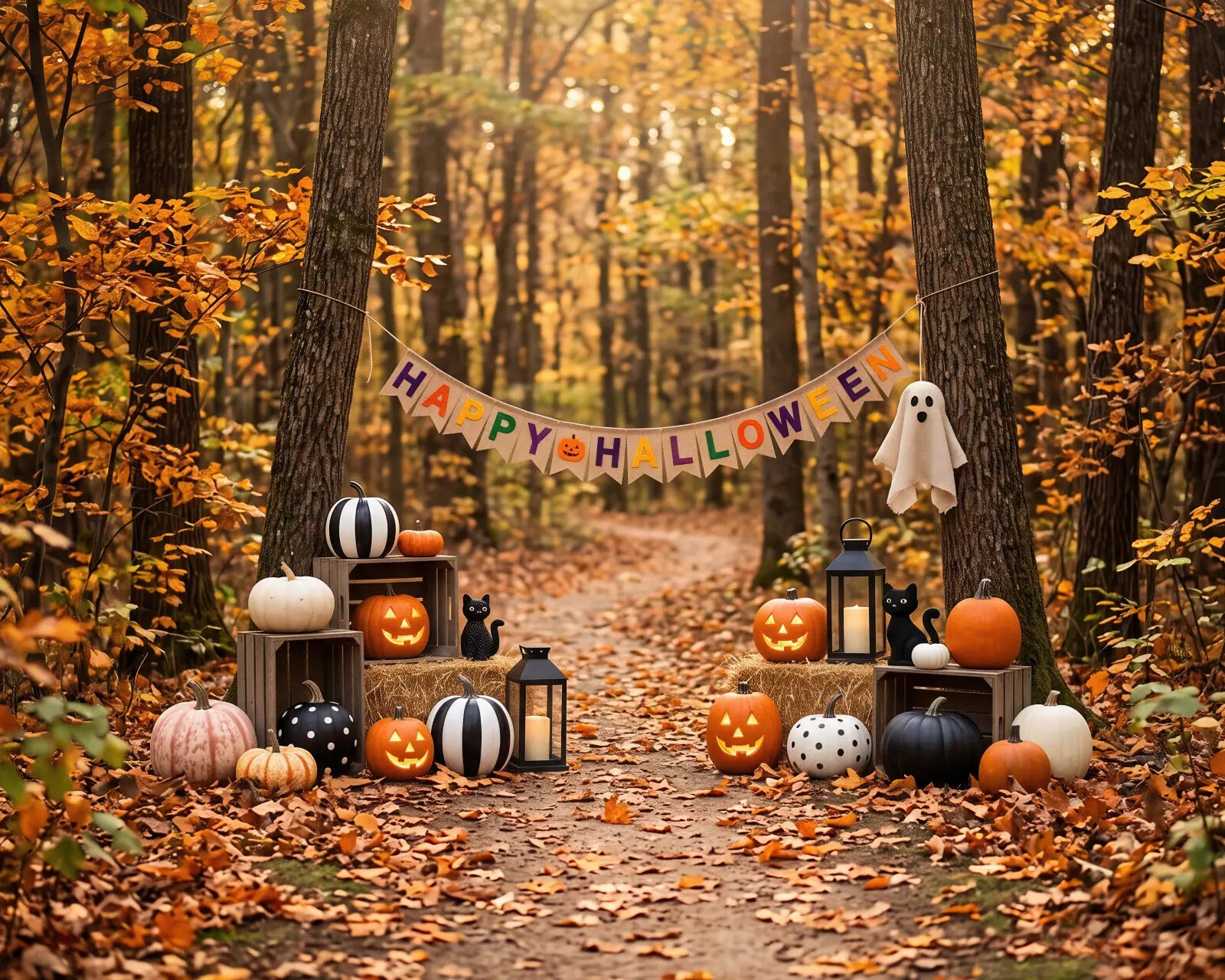Laura Dark Fall Outdoor Halloween Display 1