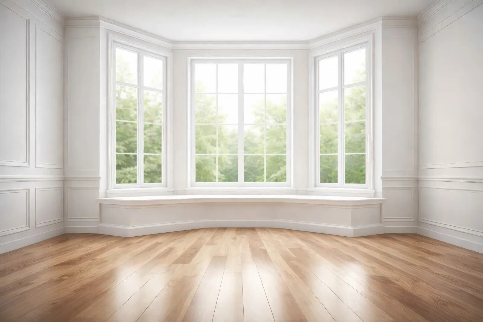 Classic White Bay Window