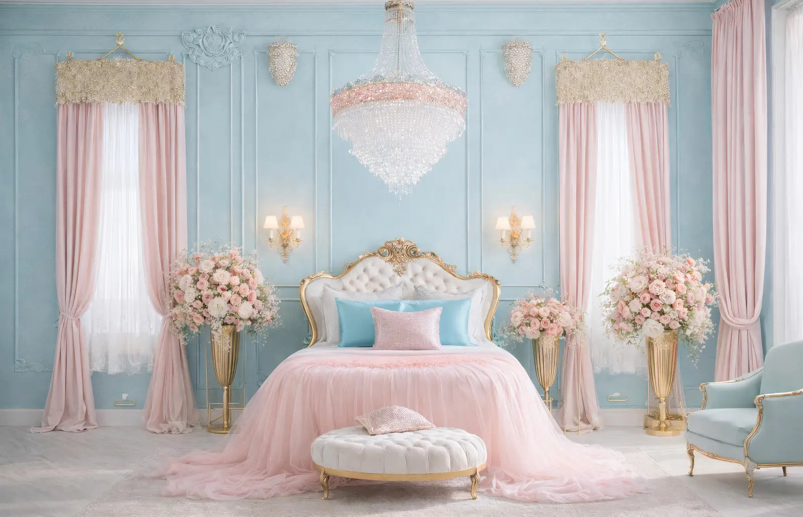 Elegant Pastel Bedroom