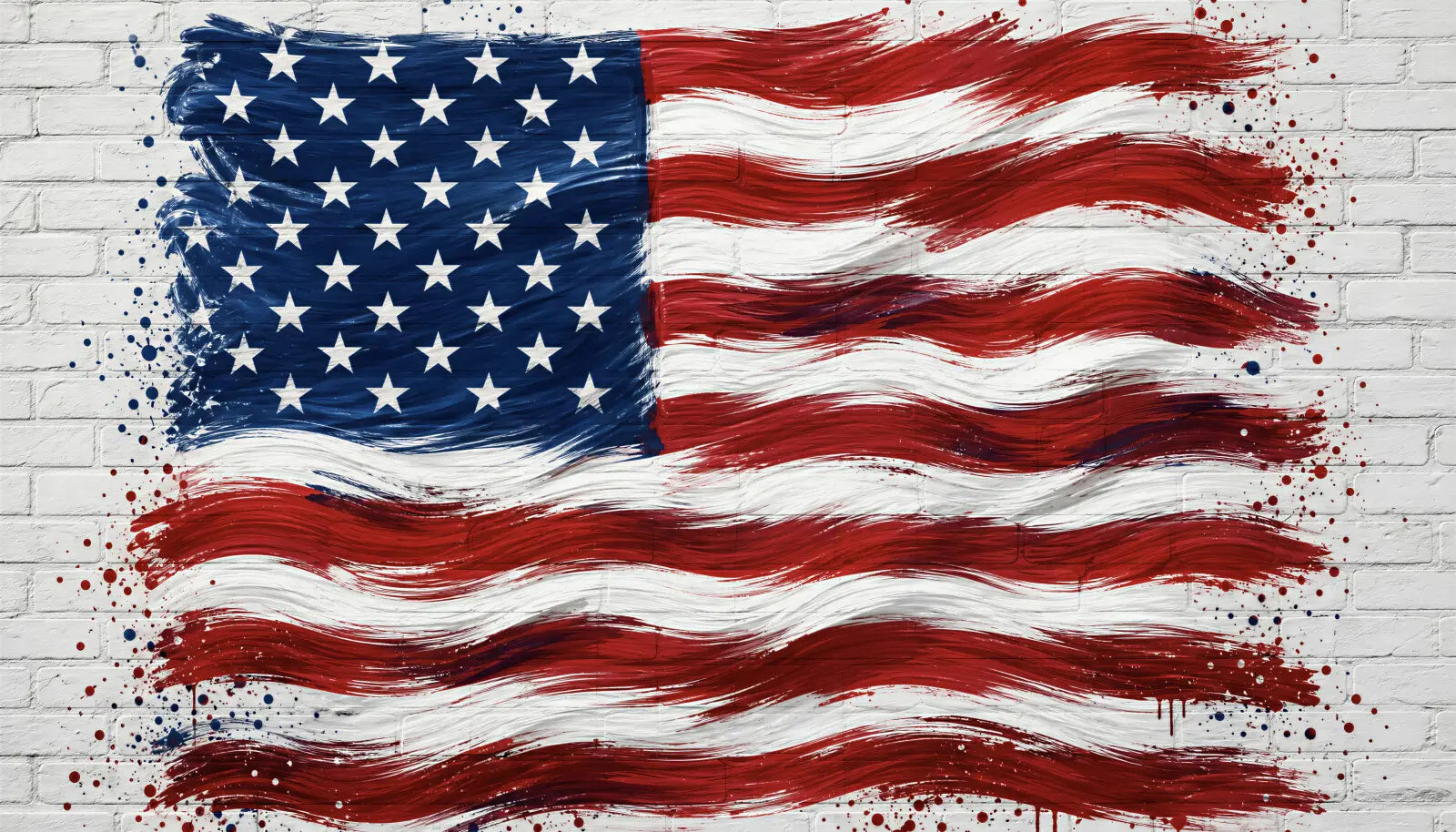 Painted American Flag