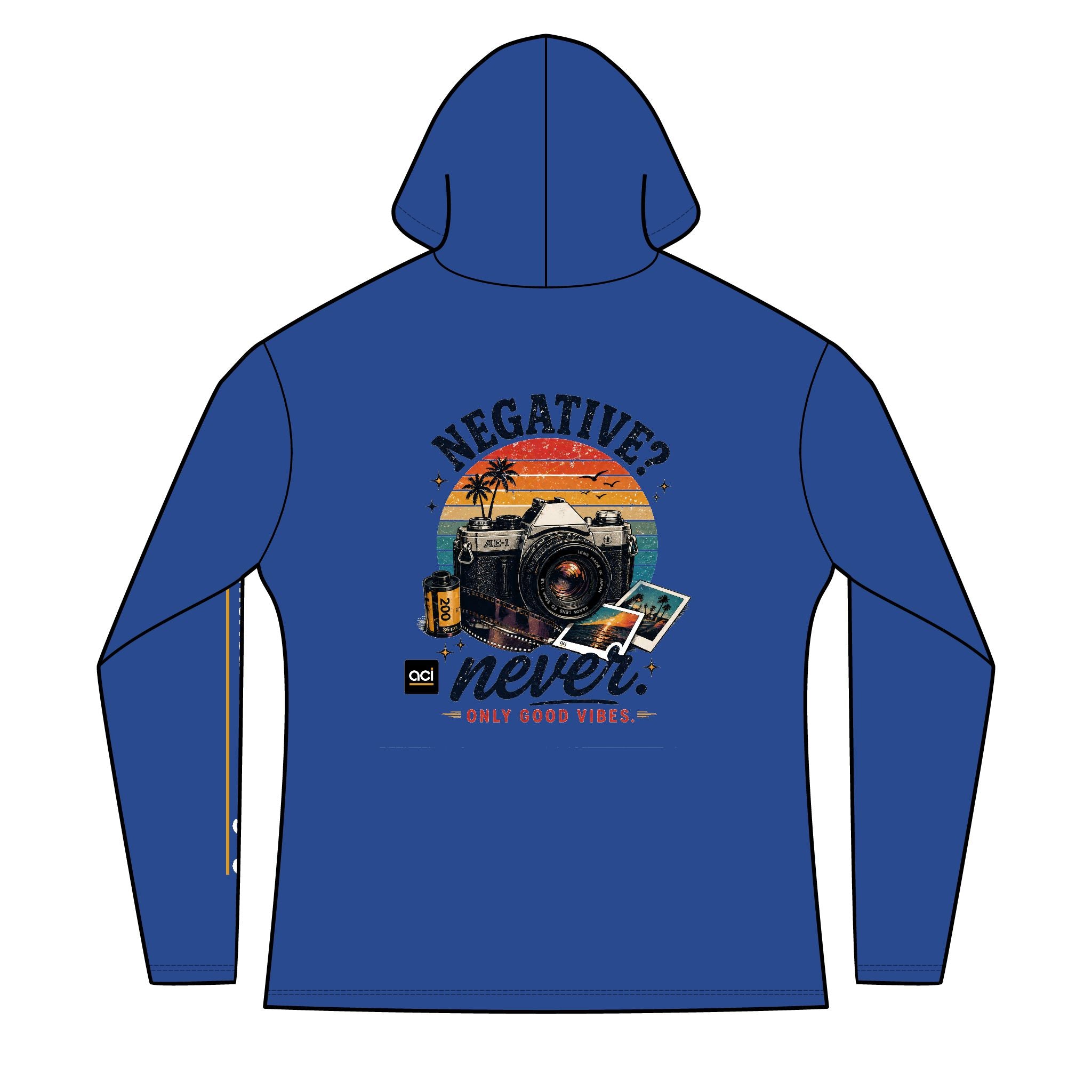ACI "Negative. Never." Long Sleeve Lightweight Hoodie