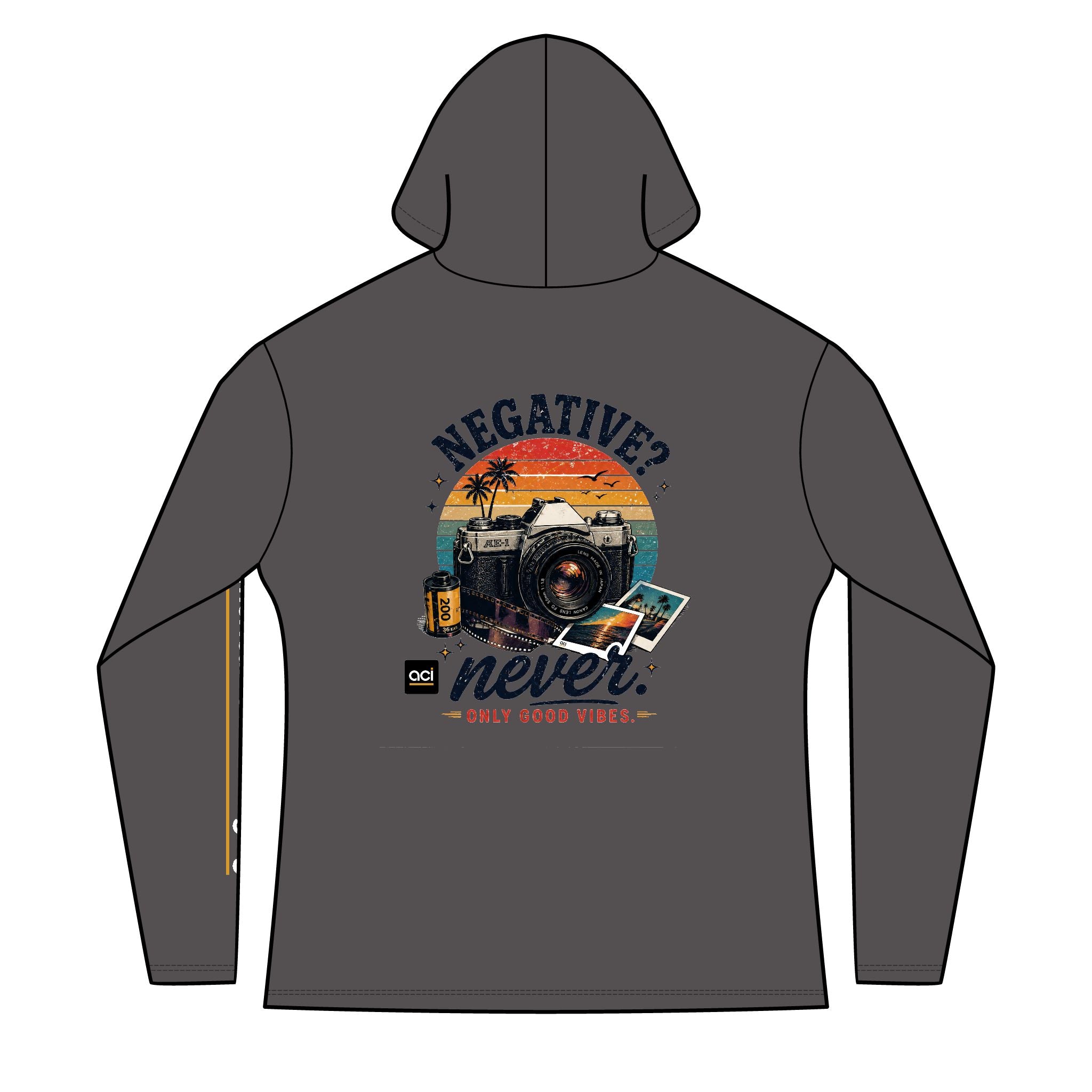 ACI "Negative. Never." Long Sleeve Lightweight Hoodie