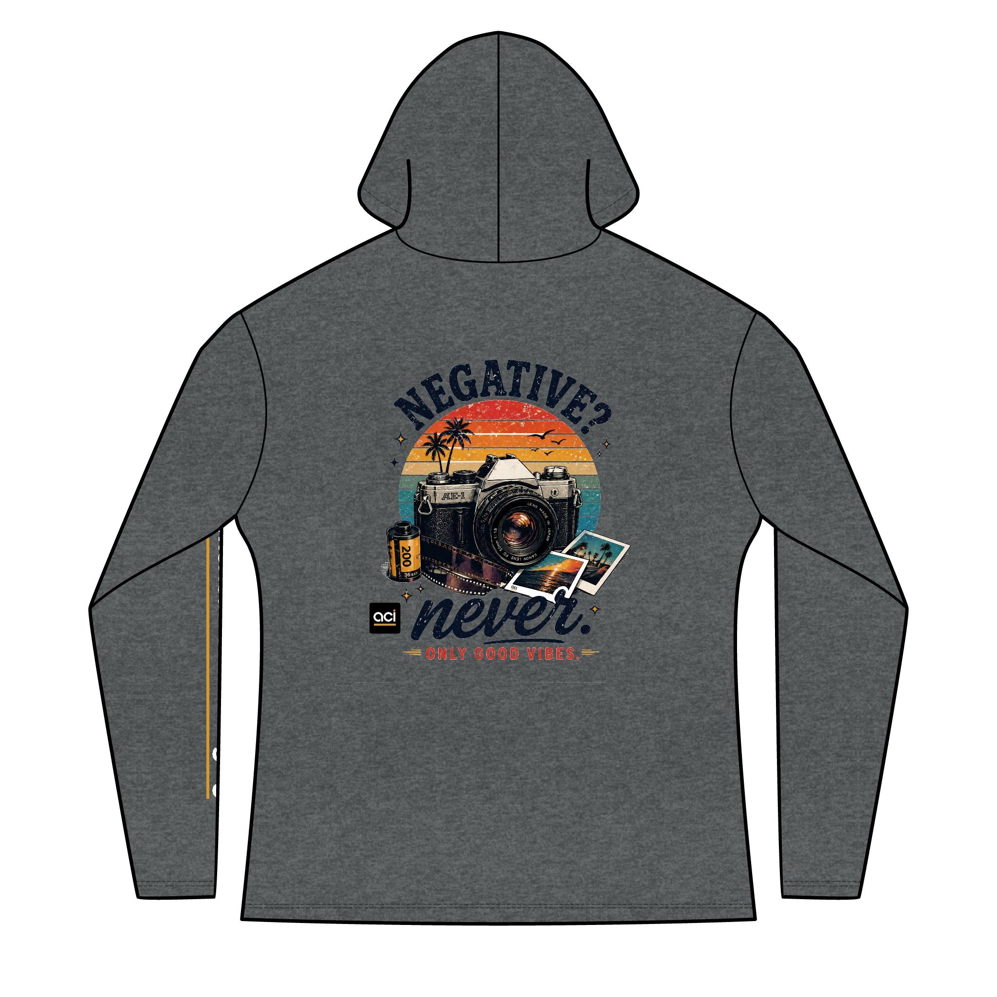 ACI "Negative. Never." Long Sleeve Lightweight Hoodie