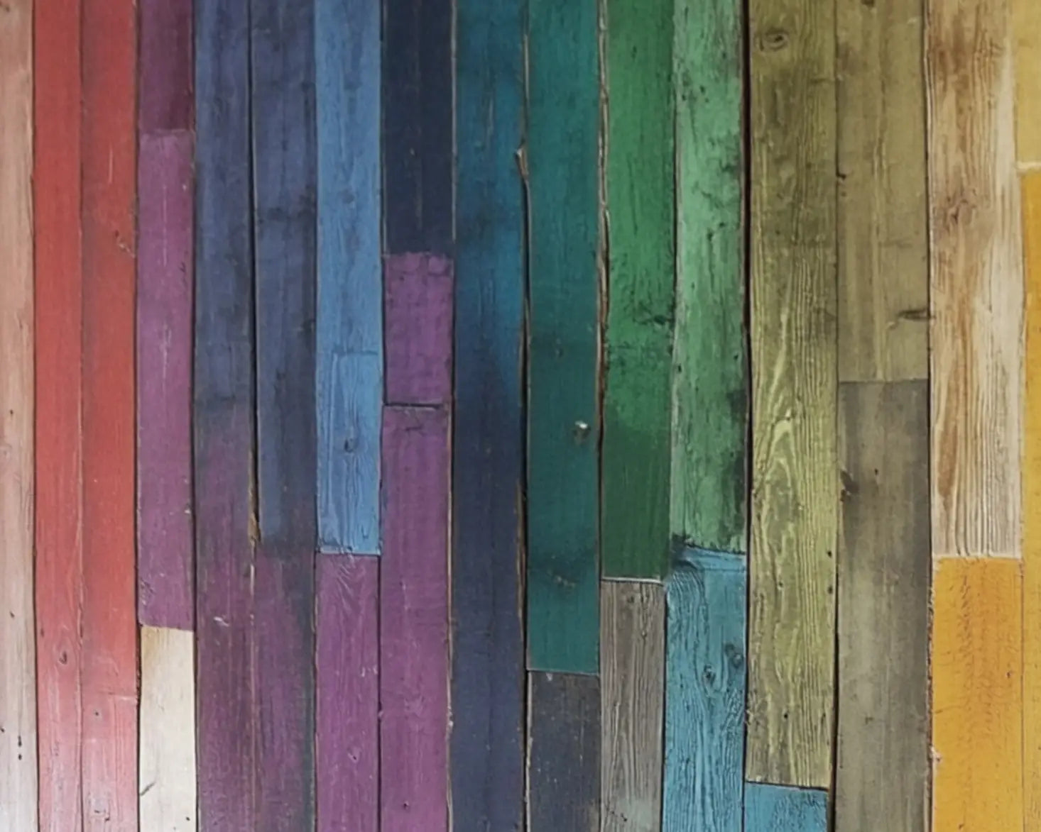 Rustic Rainbow Planks