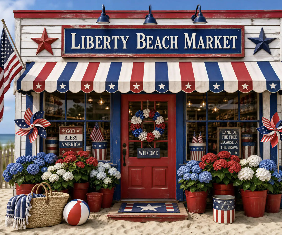 Red White Blue Backdrop for Photography