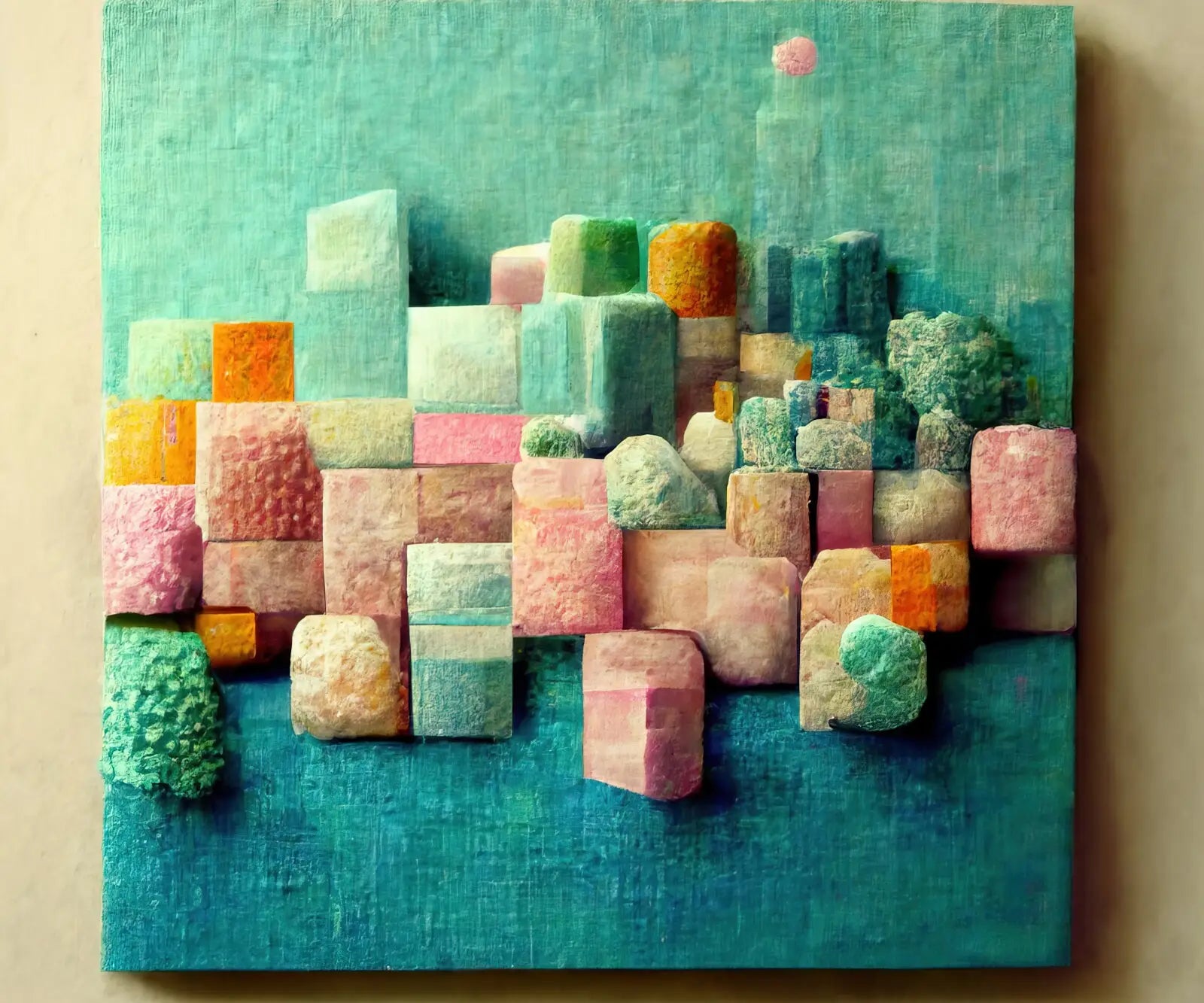 Green Pink Blue Backdrop for Photography