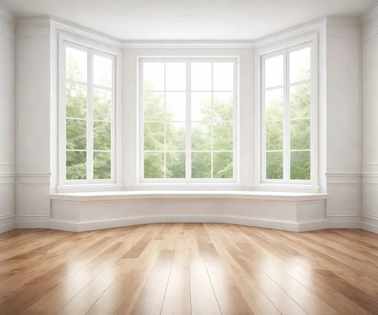 Classic White Bay Window