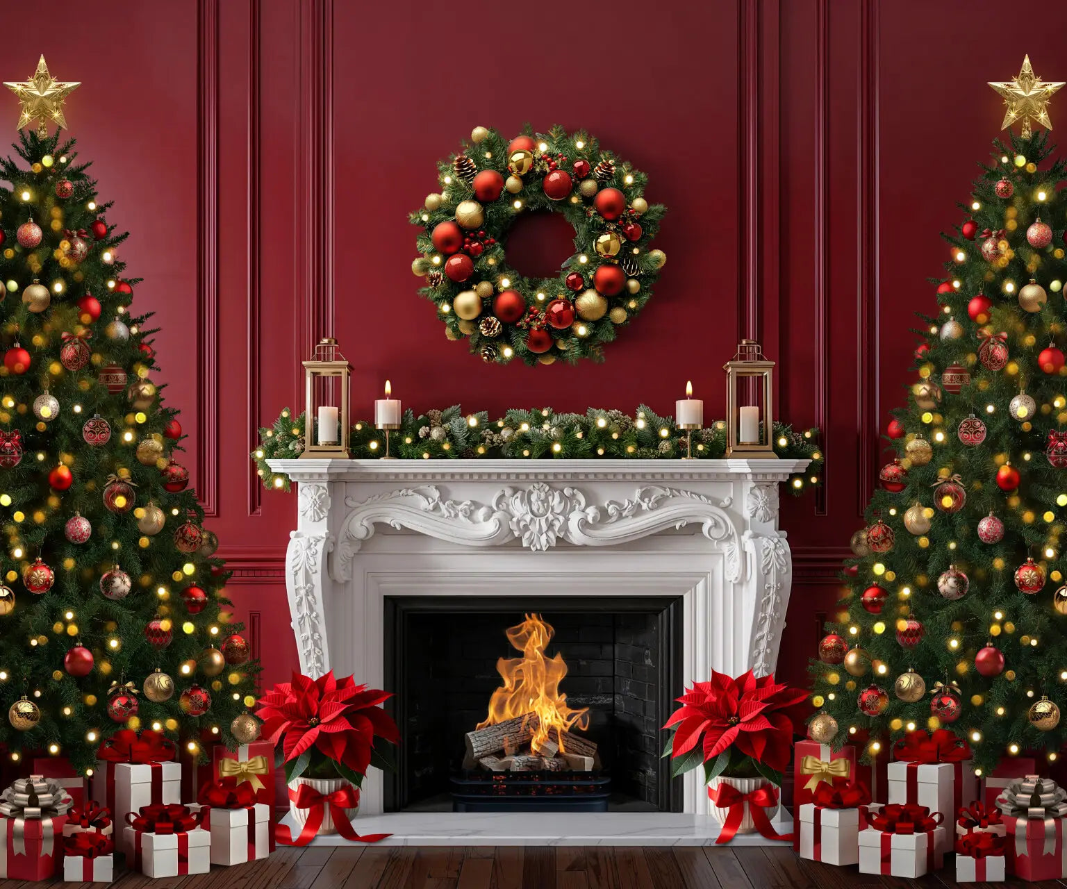 Red Christmas Room