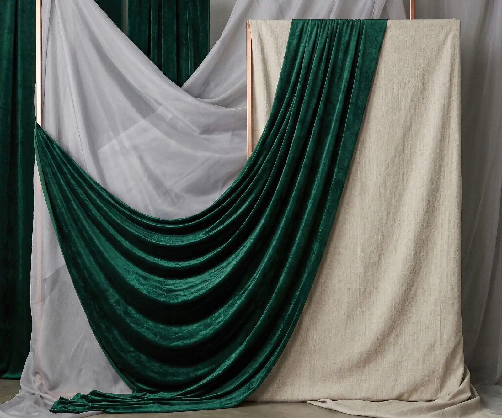 Green Brown white Backdrop for Photography