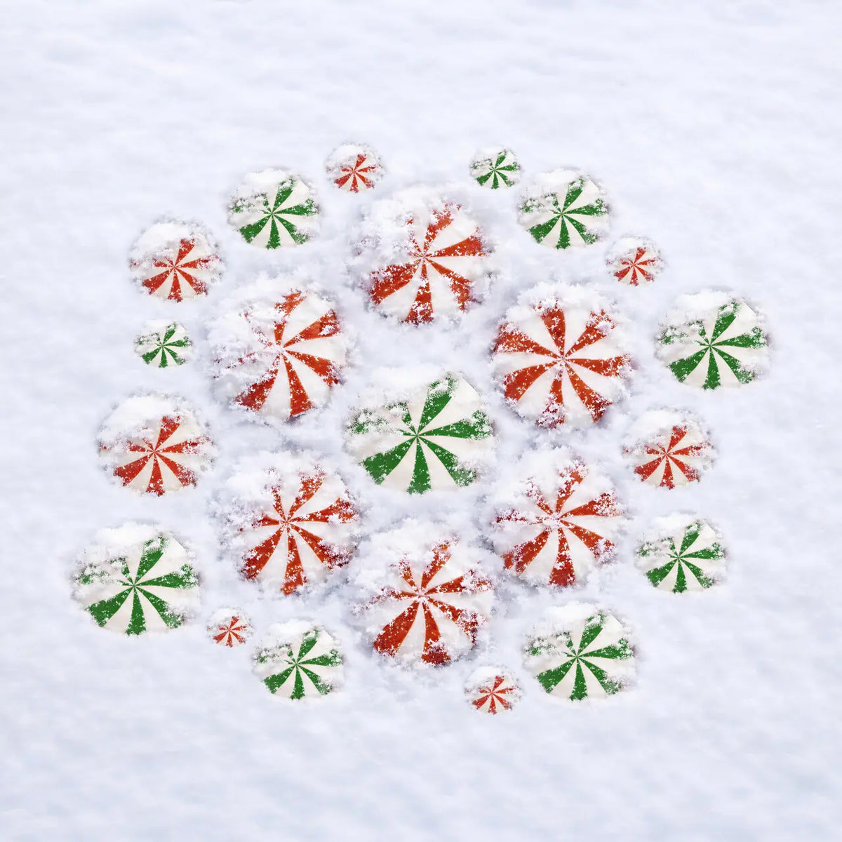 Green Red Peppermint Path Rubbermat Floor
