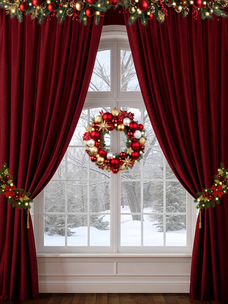 Red Christmas Window