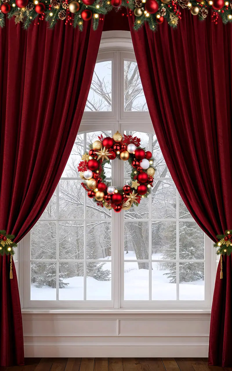 Red Christmas Window