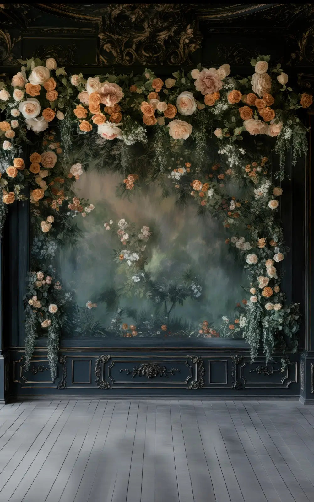 Midnight Floral Wall