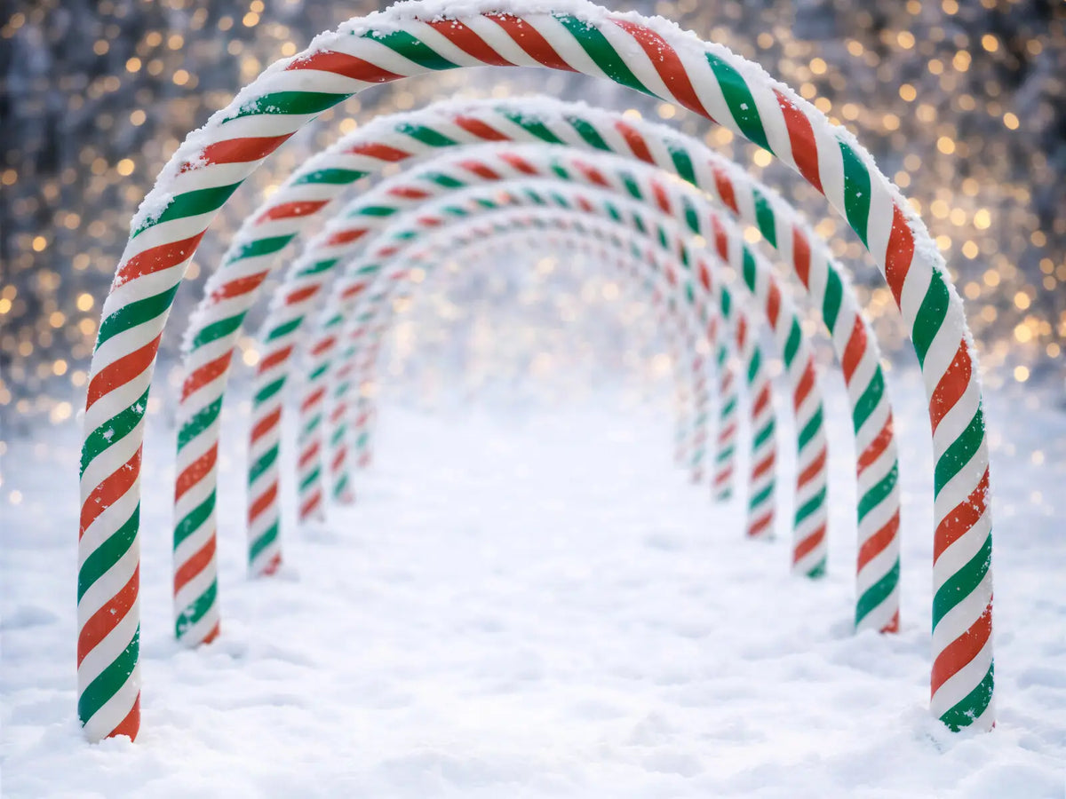 Green Red Candy Cane Arch