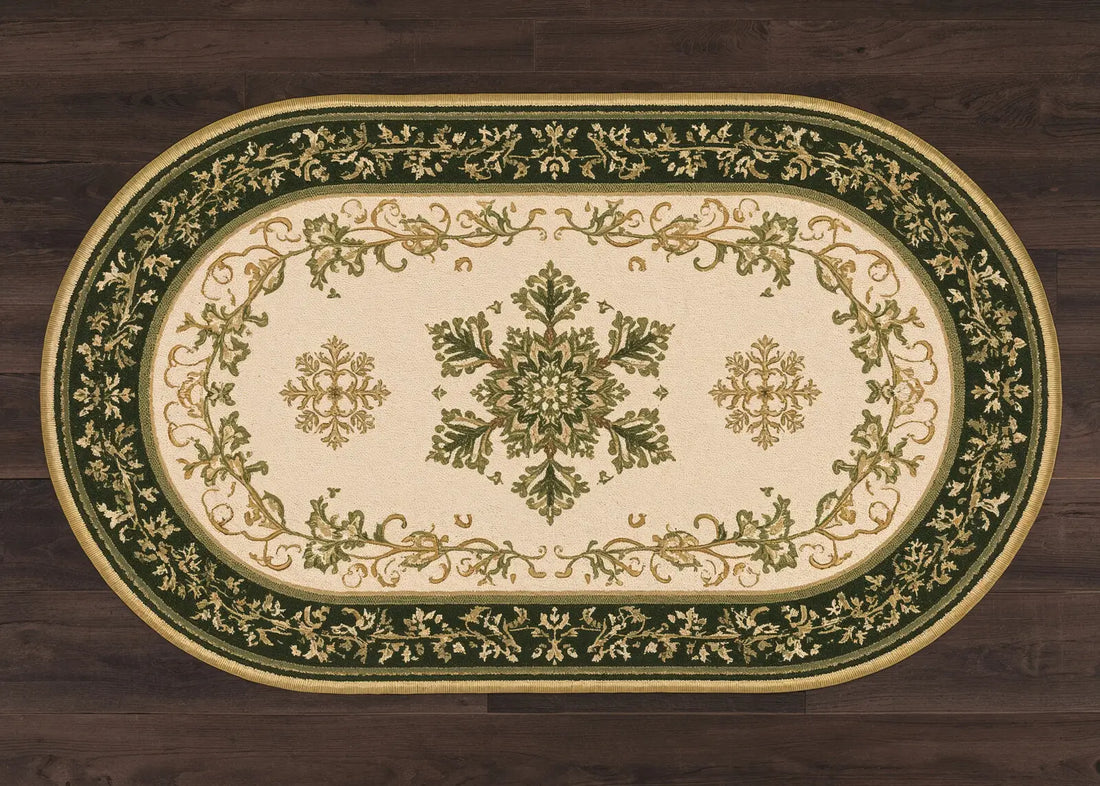 Green Snowflake Rug