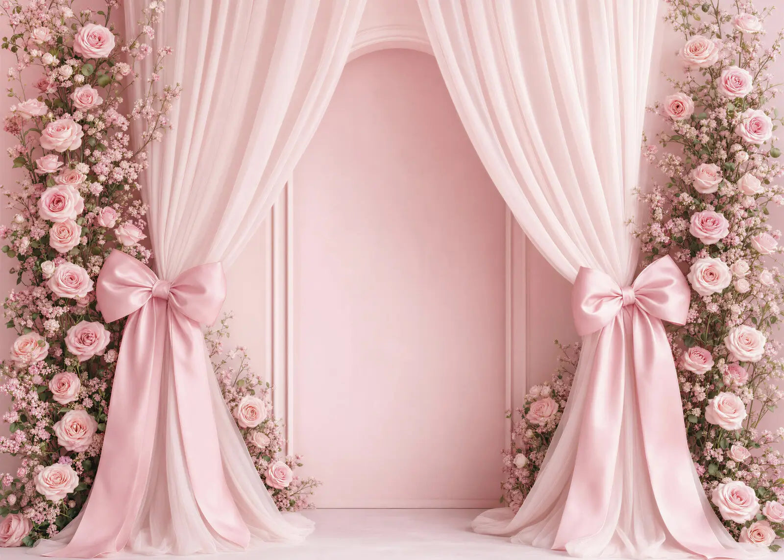 Posh Pink Rose Bow