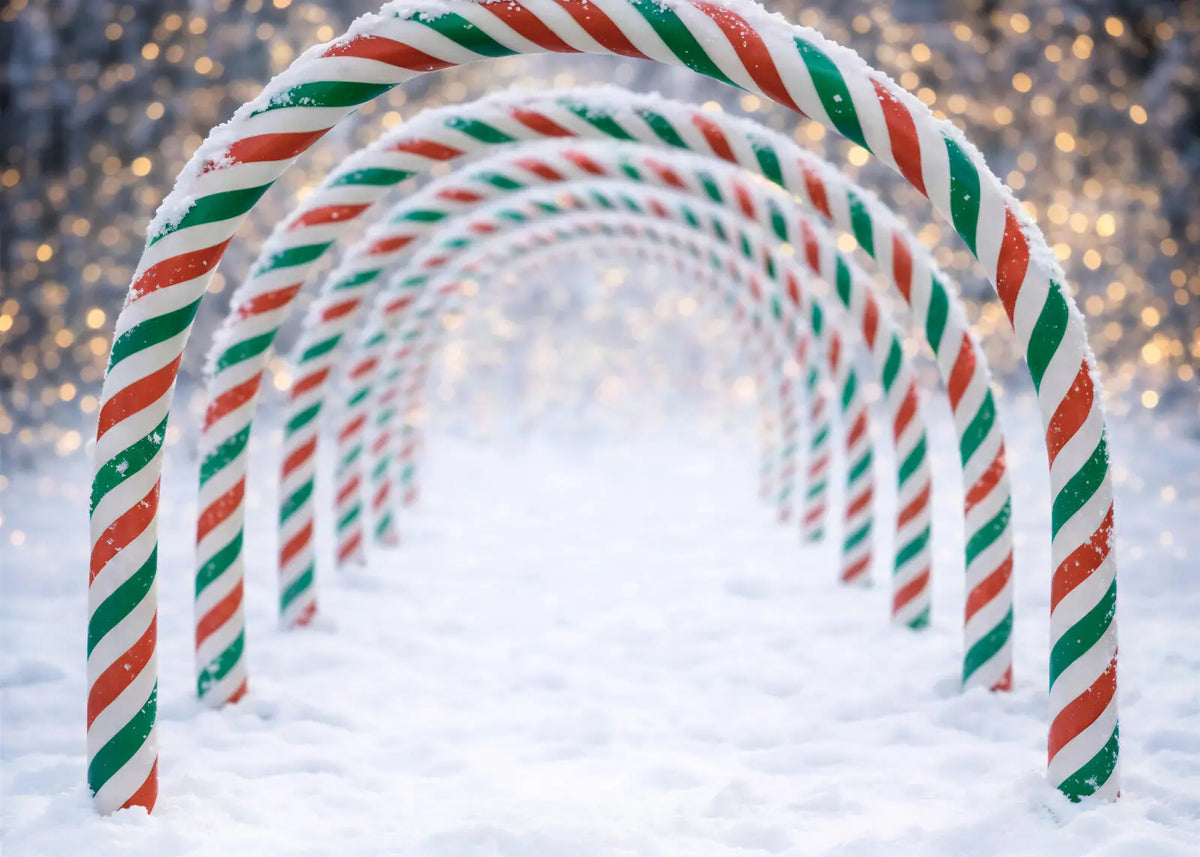 Green Red Candy Cane Arch