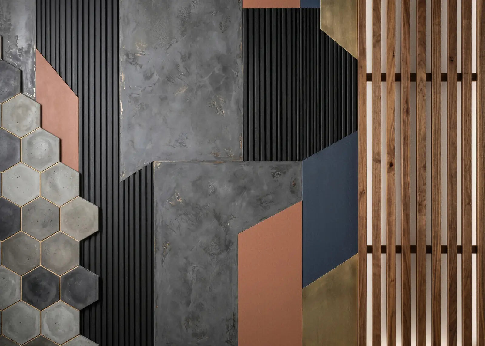 Laura Dark Modern Wall Display