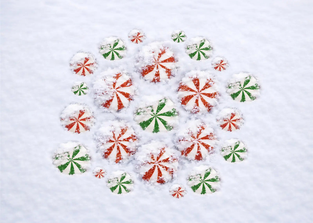 Green Red Peppermint Path Rubbermat Floor