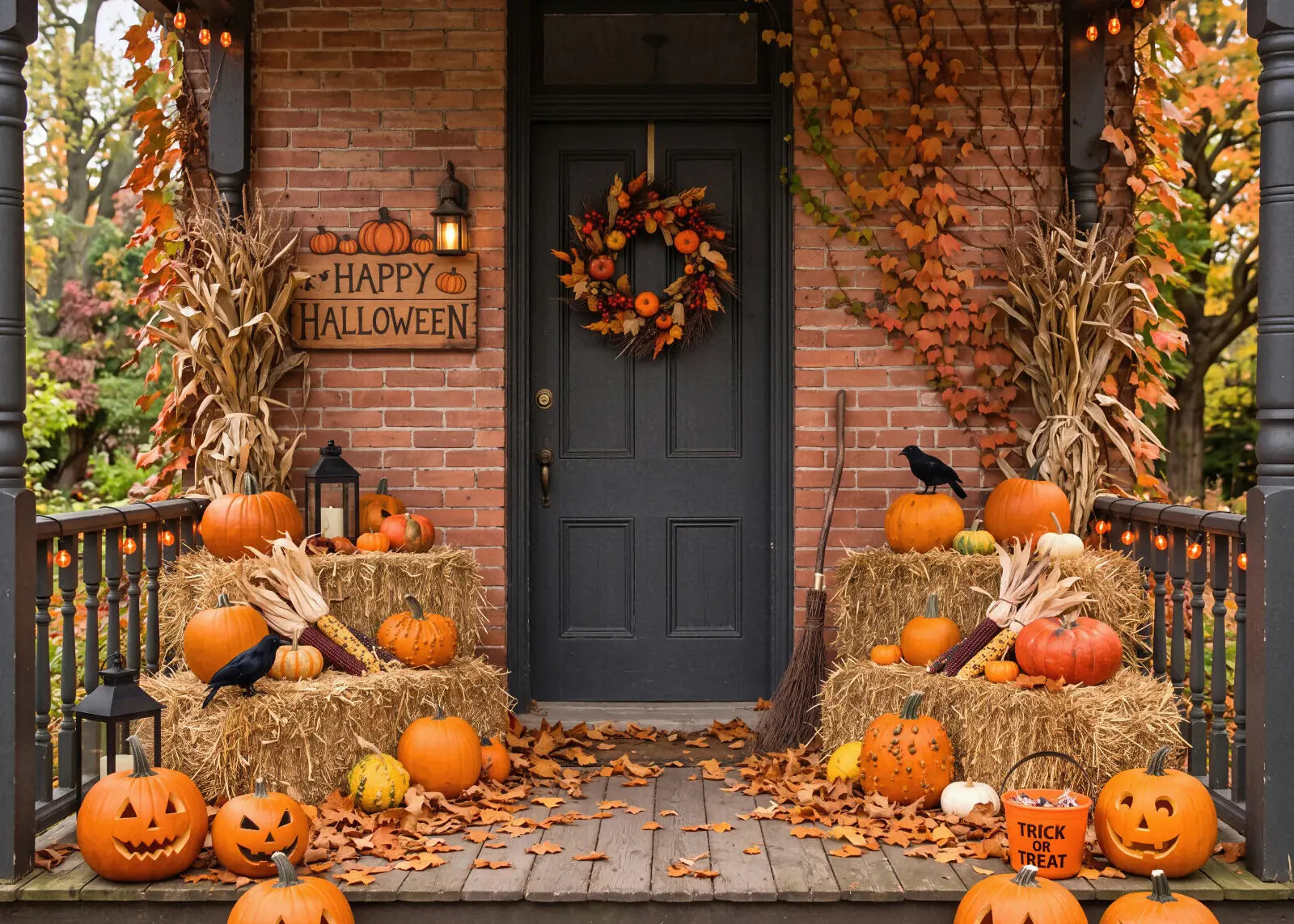 Laura Dark Fall Outdoor Halloween Display 2
