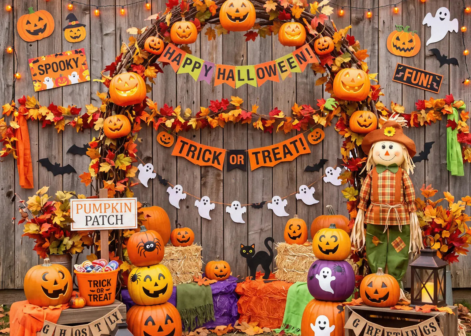 Laura Dark Fall Outdoor Halloween Display 5