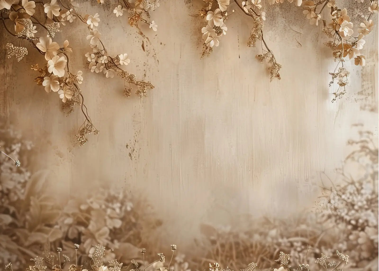Beige Sakura Wall