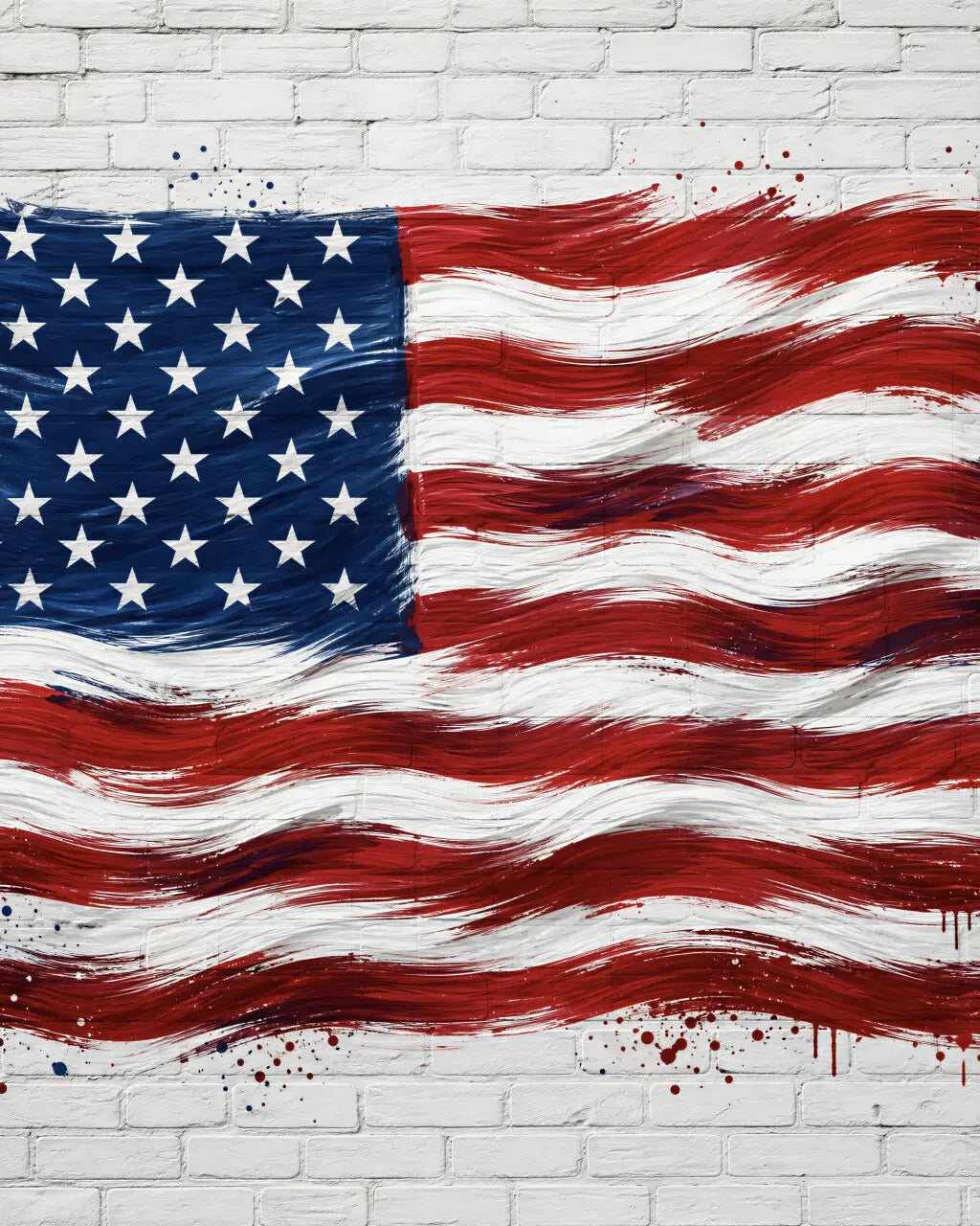 Painted American Flag