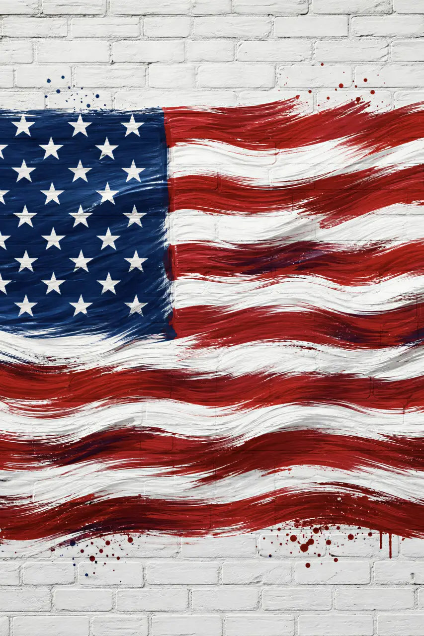 Painted American Flag