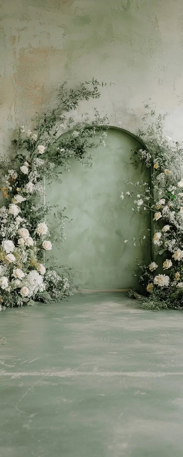 Mint Floral Arch Sweep