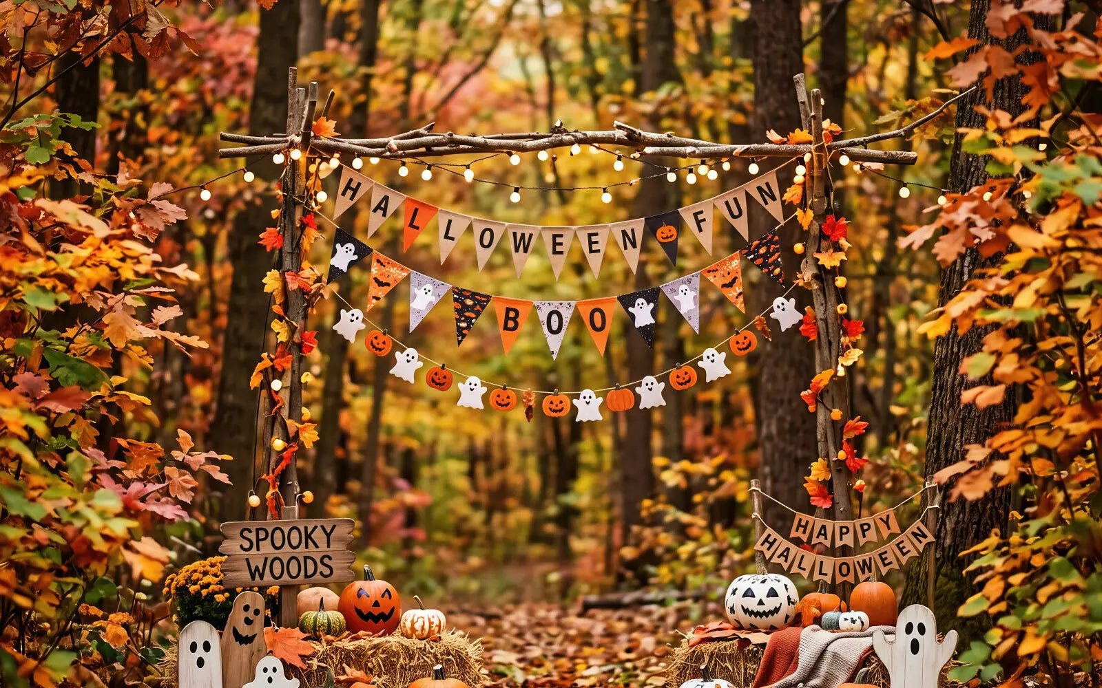 Laura Dark Fall Outdoor Halloween Display 6