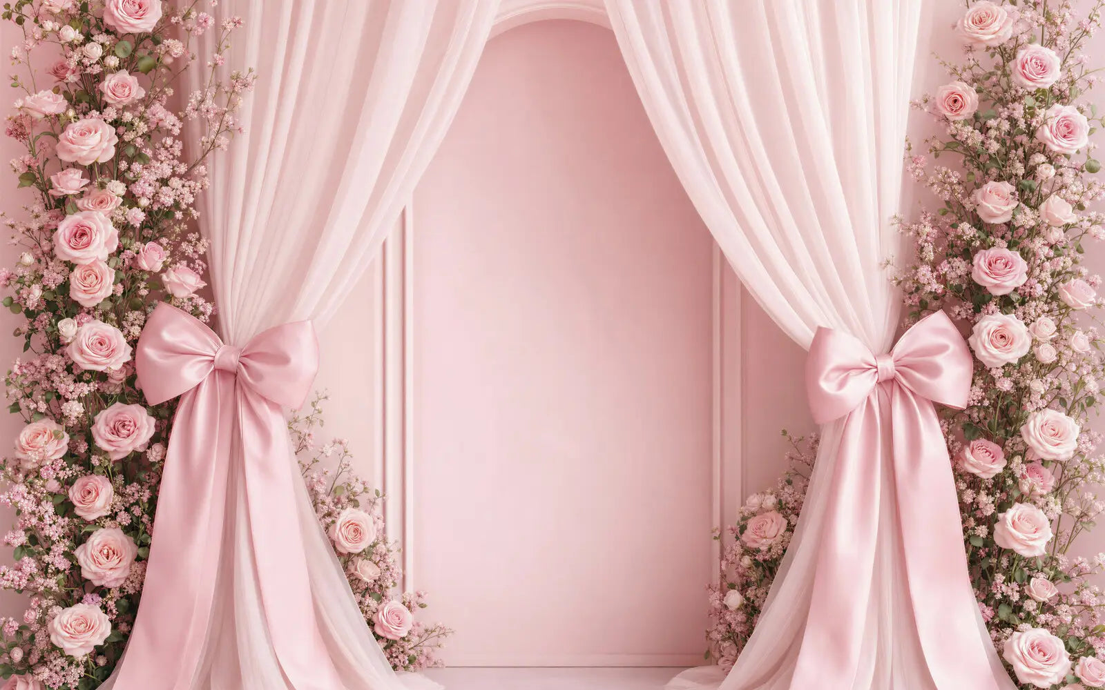 Posh Pink Rose Bow