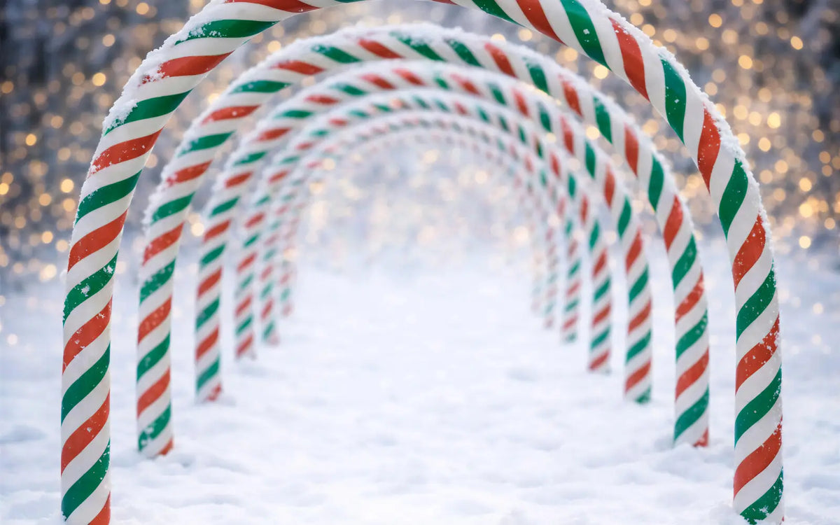 Green Red Candy Cane Arch