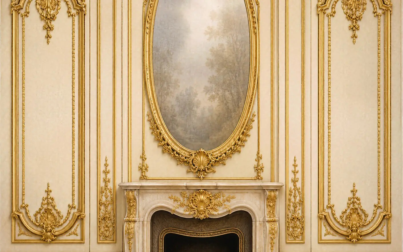 Laura Dark Right Rococo Wall