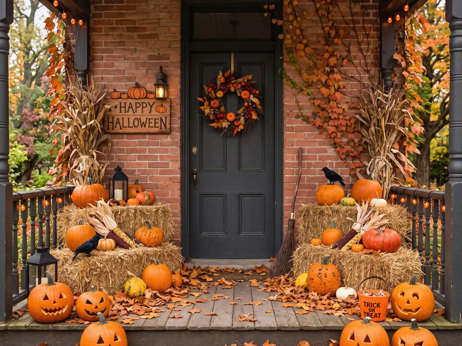 Laura Dark Fall Outdoor Halloween Display 2