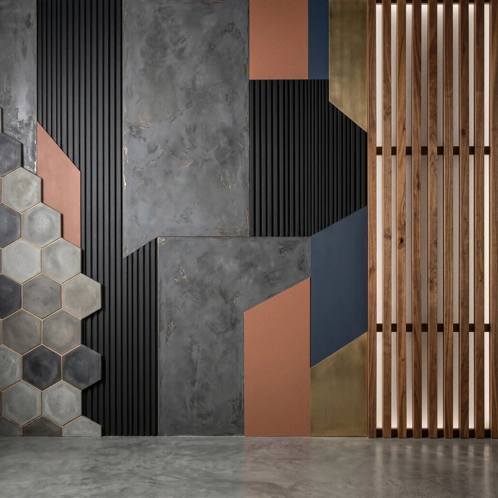 Laura Dark Modern Wall Display