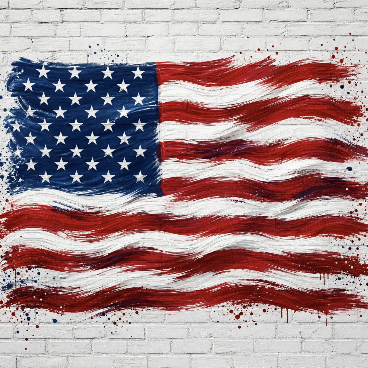Painted American Flag