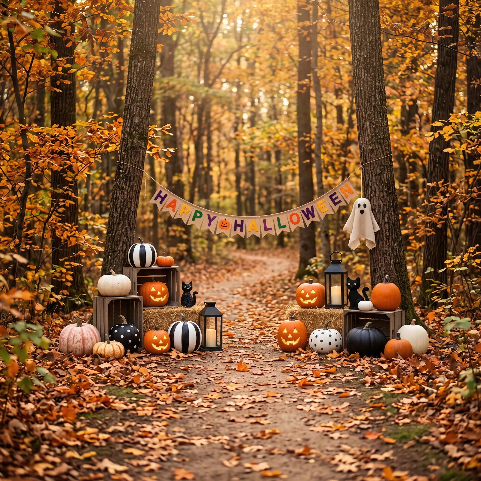 Laura Dark Fall Outdoor Halloween Display 1