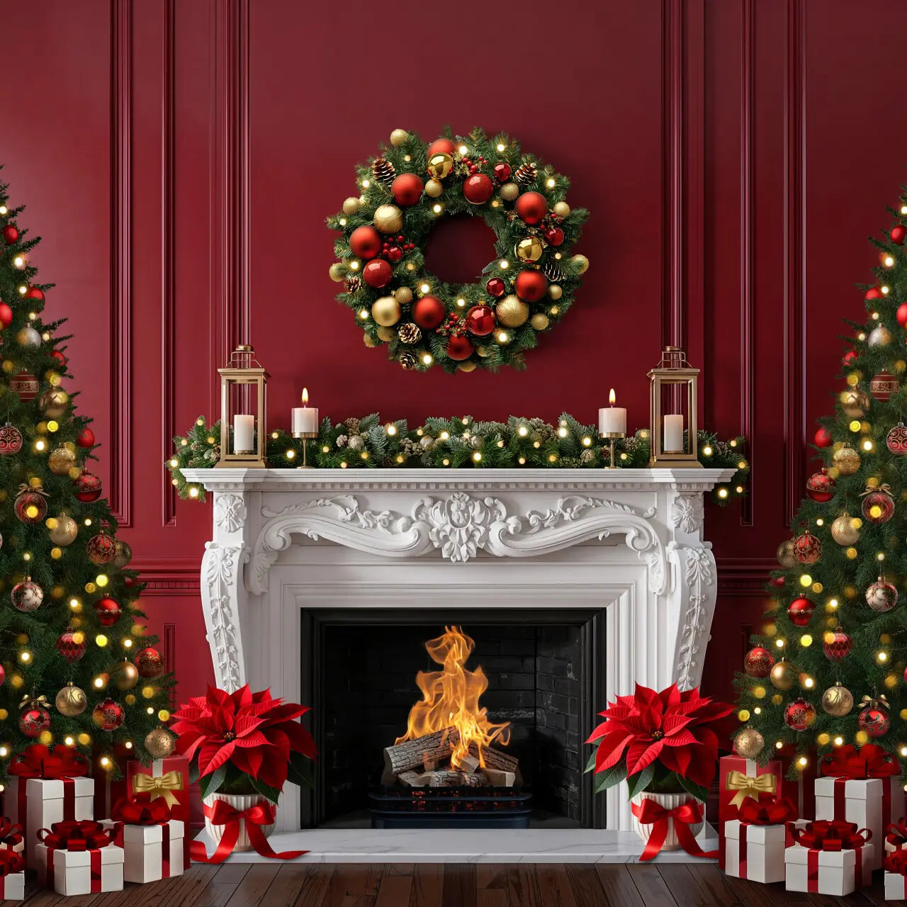 Red Christmas Room