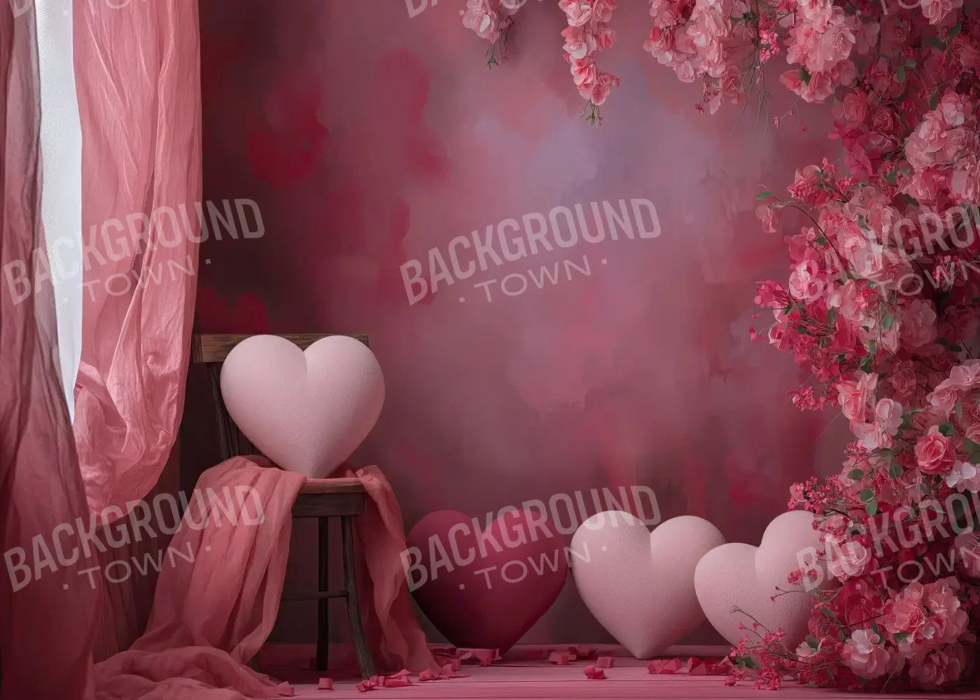 A Gathering Of Hearts 7’x5’ UltraCloth (84 x 60 inch) Backdrop
