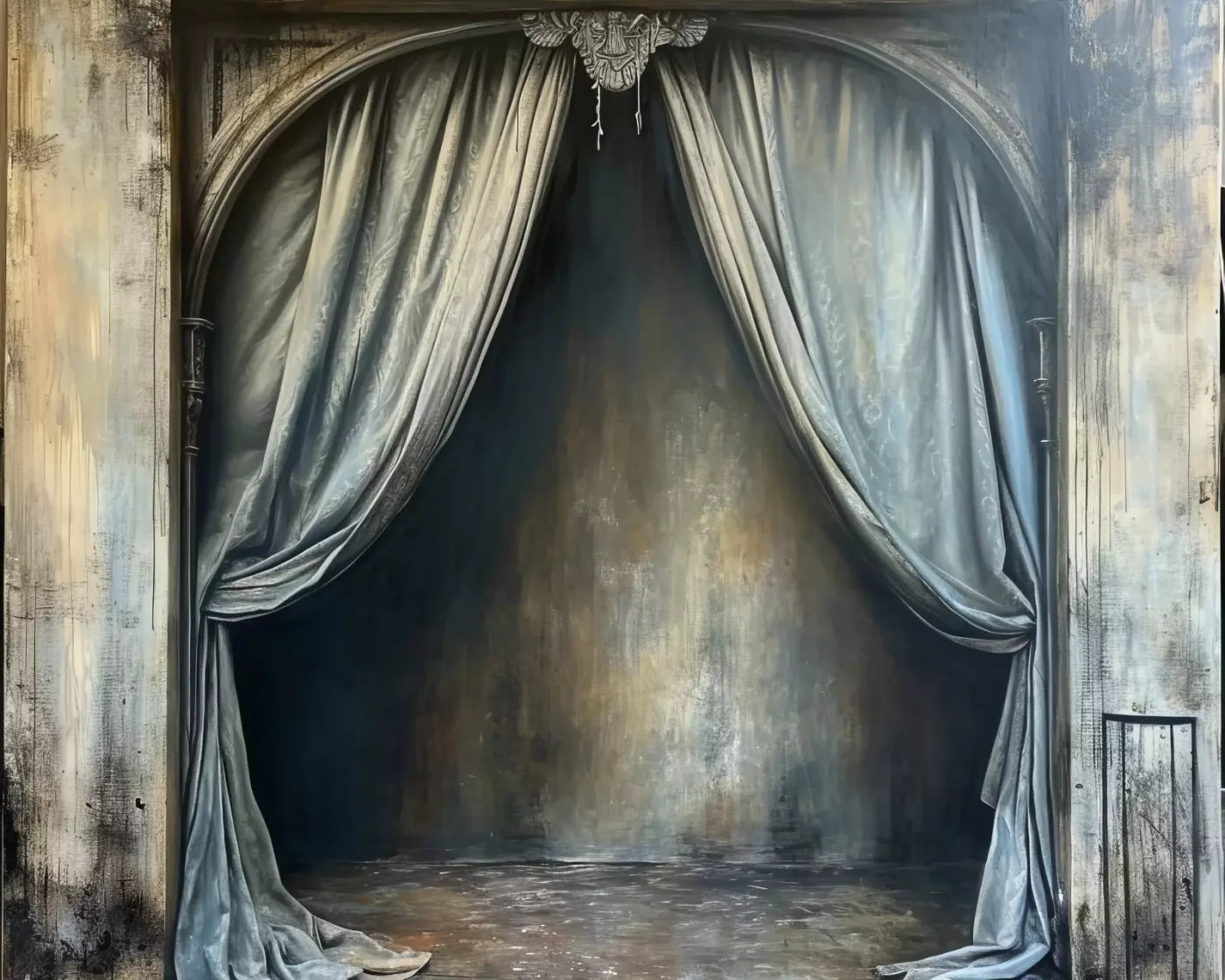 Abandoned Bed Alcove 10’X8’ Fleece (120 X 96 Inch) Backdrop