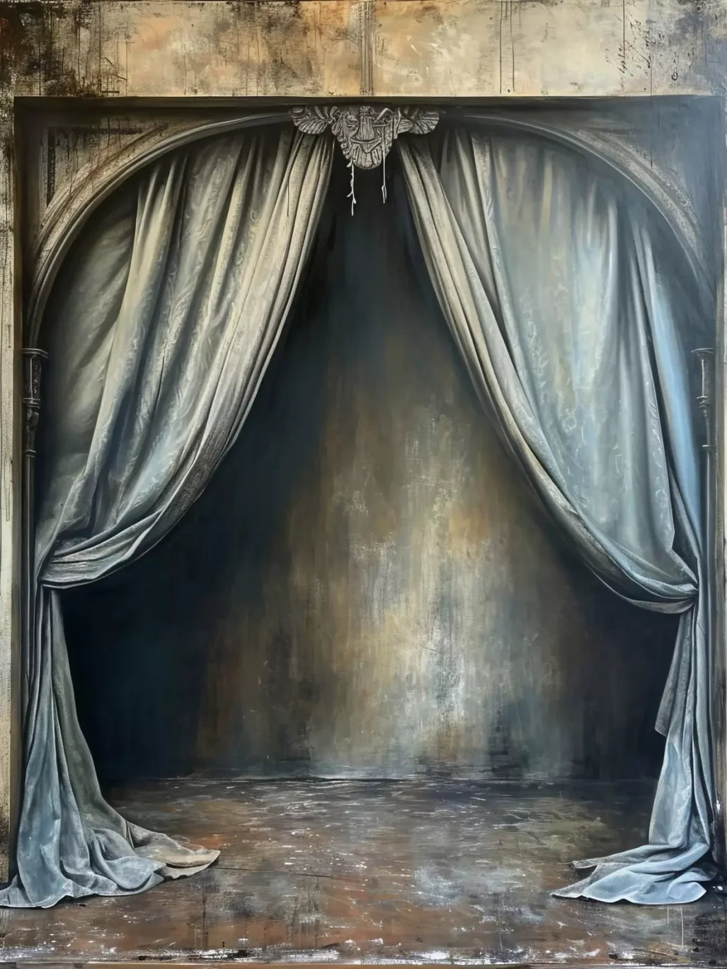Abandoned Bed Alcove 6’X8’ Fleece (72 X 96 Inch) Backdrop