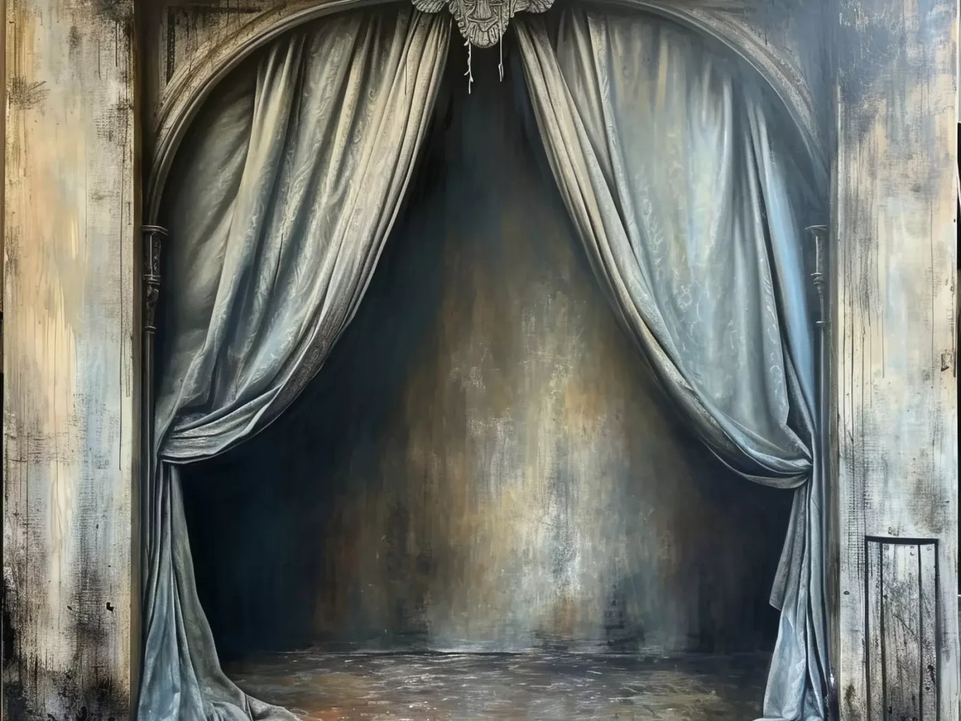 Abandoned Bed Alcove 8’X6’ Fleece (96 X 72 Inch) Backdrop