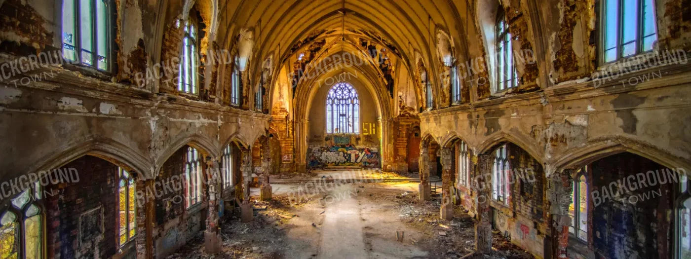 Abandoned Church 20X8 Ultracloth ( 240 X 96 Inch ) Backdrop