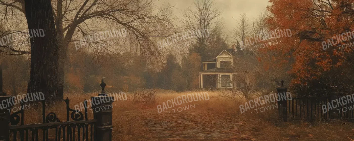 Abandoned Fall Drive 20’X8’ Ultracloth (240 X 96 Inch) Backdrop